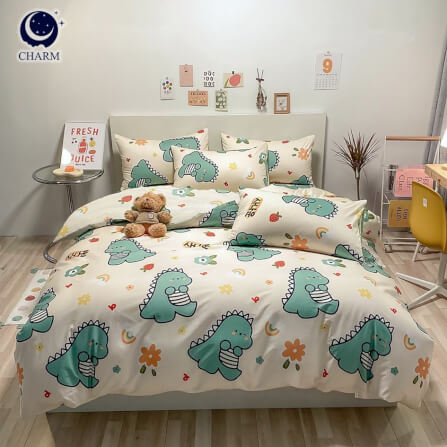 ชุดผ้าปูที่นอน 5 ฟุต 5 ชิ้น CHARM สี BABY GODJI คอลเลคชั่น DREAMY (ไม่รวมผ้านวม)_7